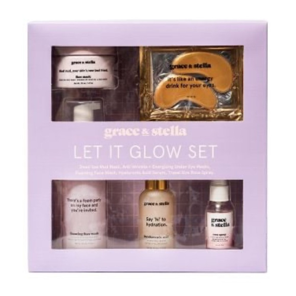 🎀GRACE & STELLA LET IT GLOW FACIAL NEEDS SET